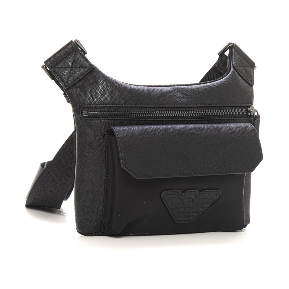 Emporio Armani Verstelbare Heuptas met Voorvak Black Heren