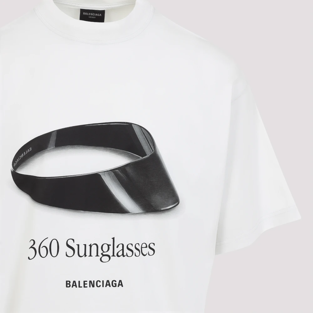 Balenciaga Casual Katoenen T-Shirt White Heren