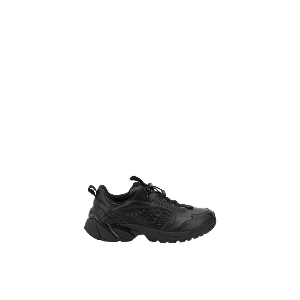 Balmain Black Embossed Logo Platform Trainers - Male - Sneakers - 10 Uk - Shoes