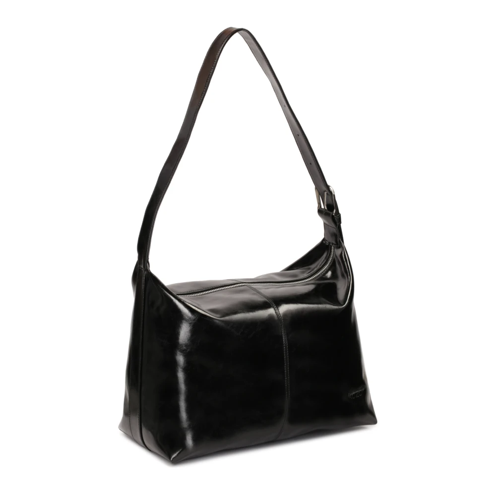 Kazar Minimalistische handtas met schouderband Black Dames