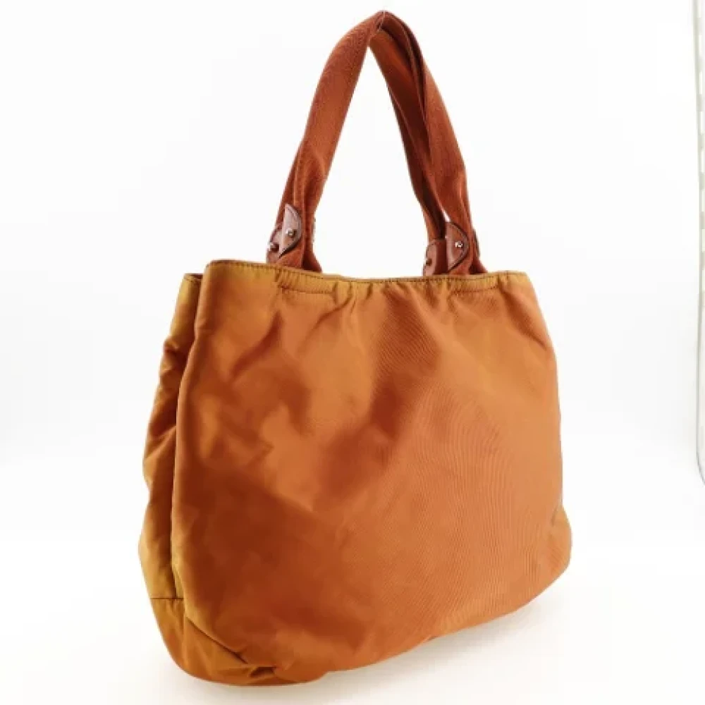 Salvatore Ferragamo Pre-owned Nylon handbags Orange Dames