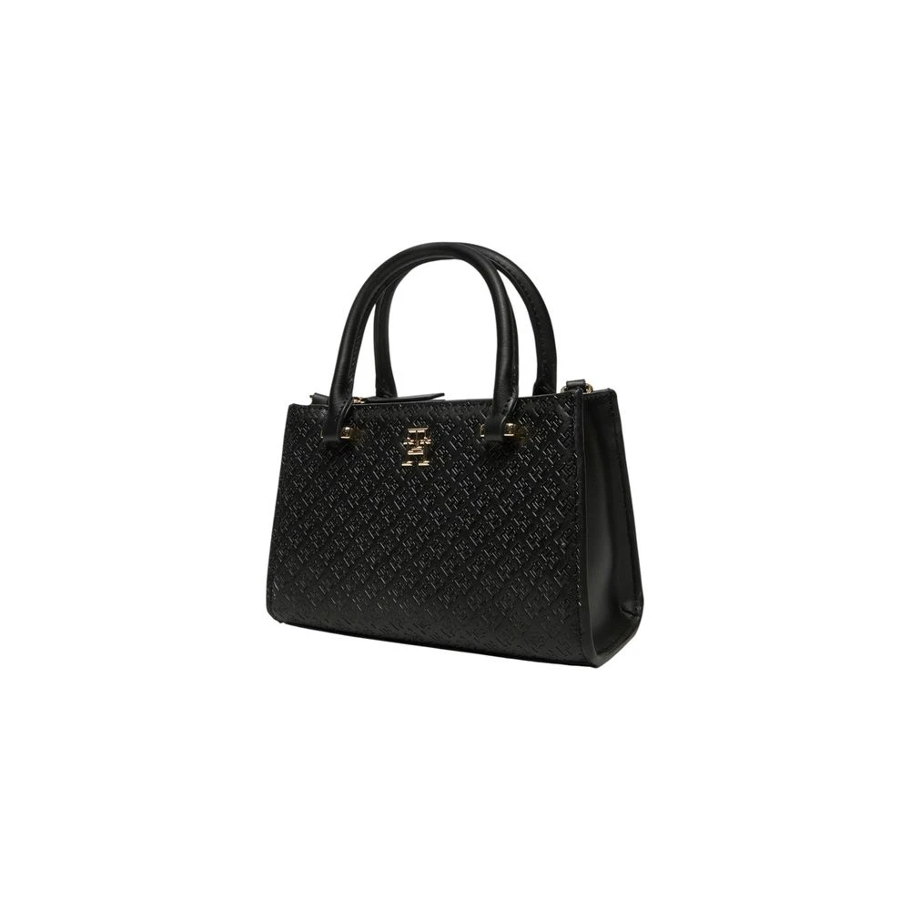 Tommy Hilfiger Zwarte Polyethyleen Handtas Lente Zomer Collectie Black Dames