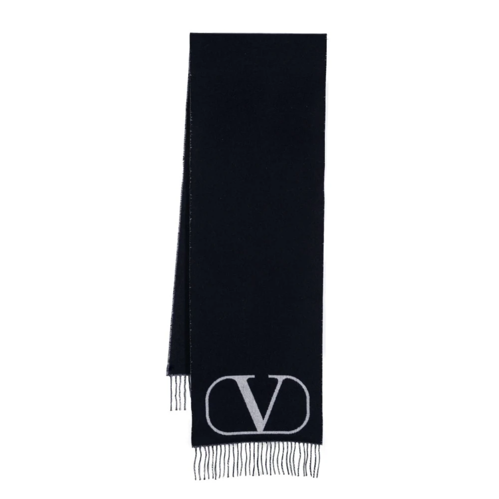 Valentino Garavani Zwarte sjaals voor mannen Aw24 Black Heren