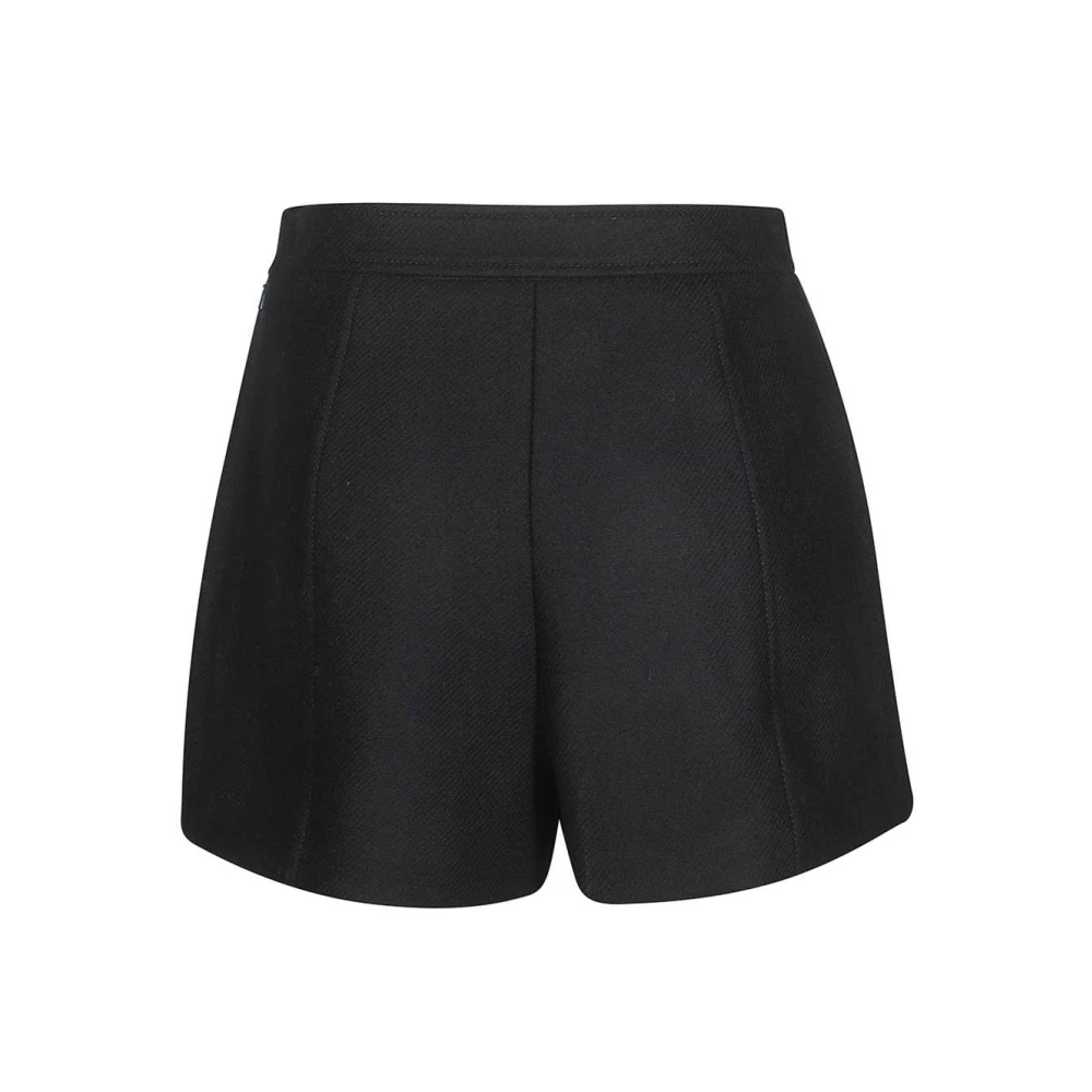 Moschino Wollen Shorts met Decoratieve Knopen Black Dames