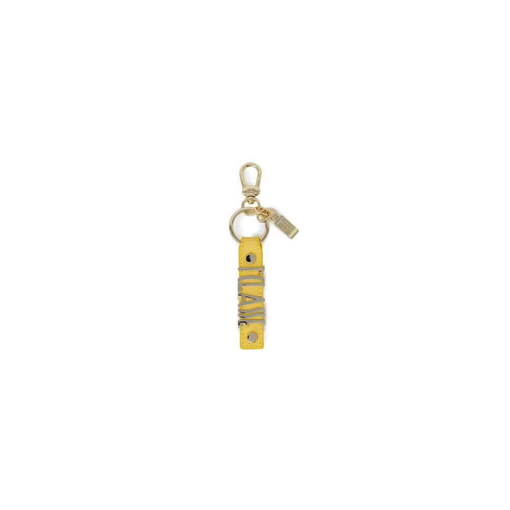 Alviero Martini 1a Classe Stijlvol Lederen Metalen Sleutelhanger Vrouwen Yellow Dames