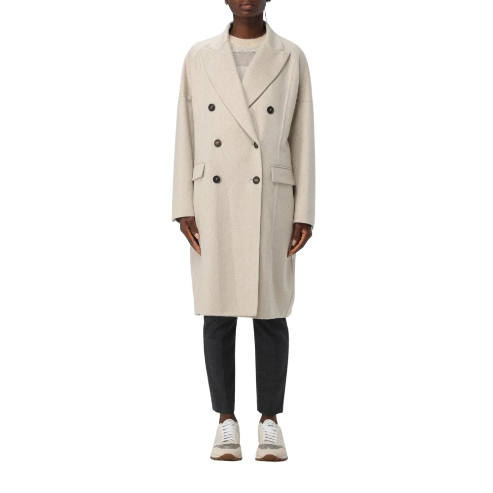 Coats > Double-Breasted Coats - - Brunello Cucinelli - Modalova