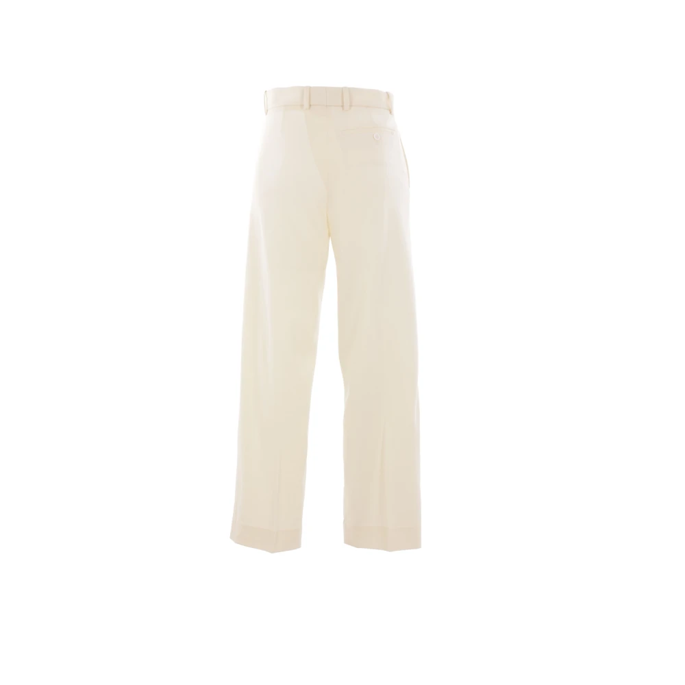 Meta Campania Collective Witte Twill Wollen Broek White Dames