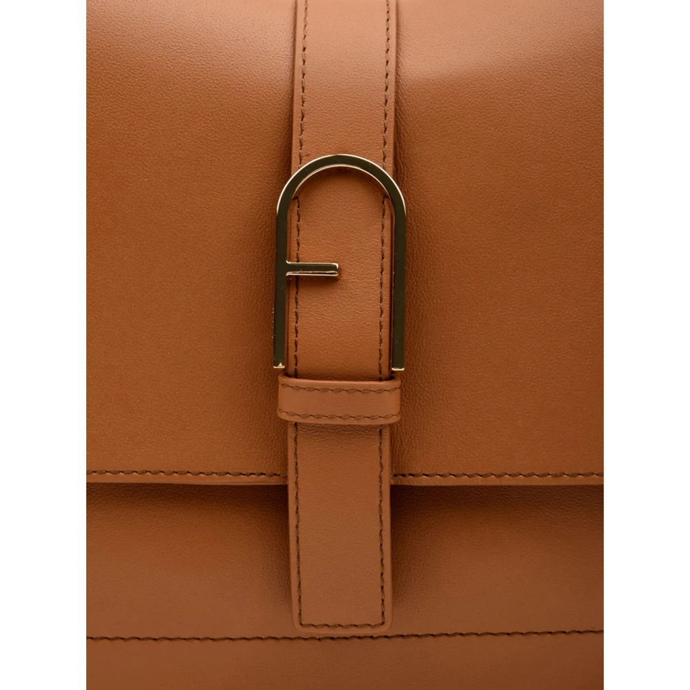 Furla Bruine Flow Schoudertas Brown Dames