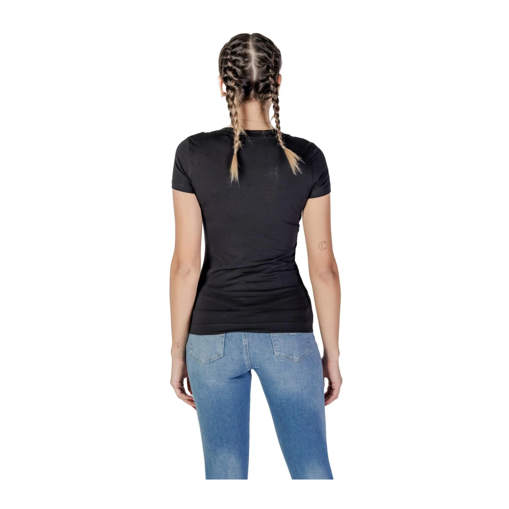 Guess Sprankelend Logo T-shirt Korte Mouw Black Dames