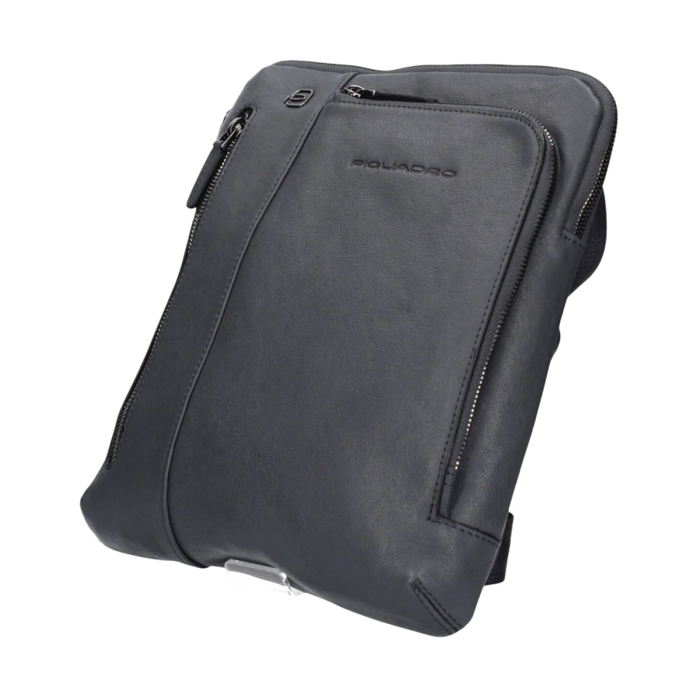 Piquadro Men's Blue Cross Body Messenger, One Size, Leather Ipad Bag