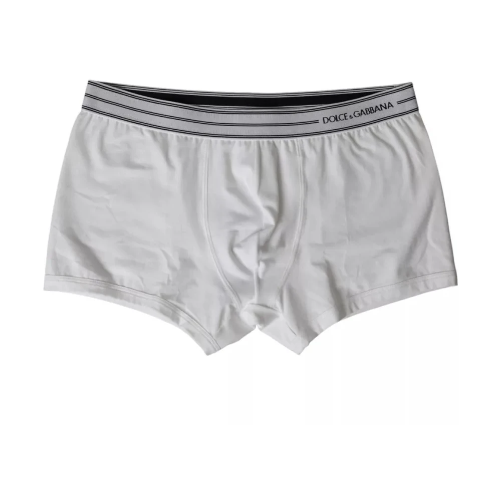 Dolce & Gabbana Vit Bomullsblandning Regular Boxershorts Underkläder White, Herr