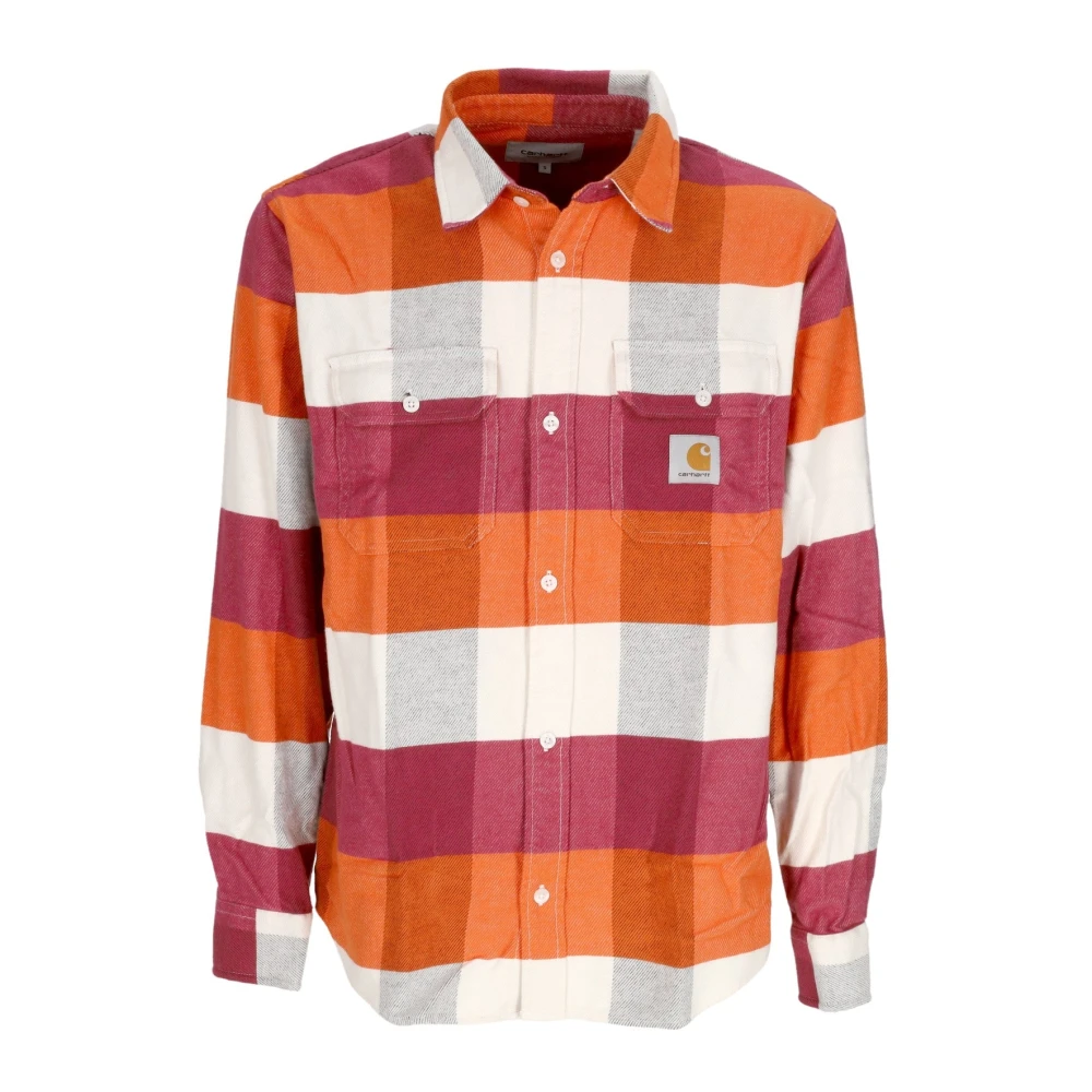 Carhartt Wip Men's Multicolor Checkered Flannel Shirt Long Sleeve - Casual Shirts - M - Shirts