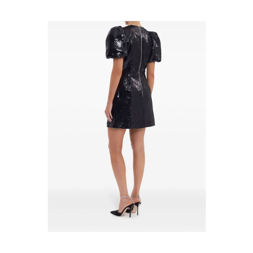 Rebecca Vallance Zwarte Paillet A-Lijn Jurk Black Dames