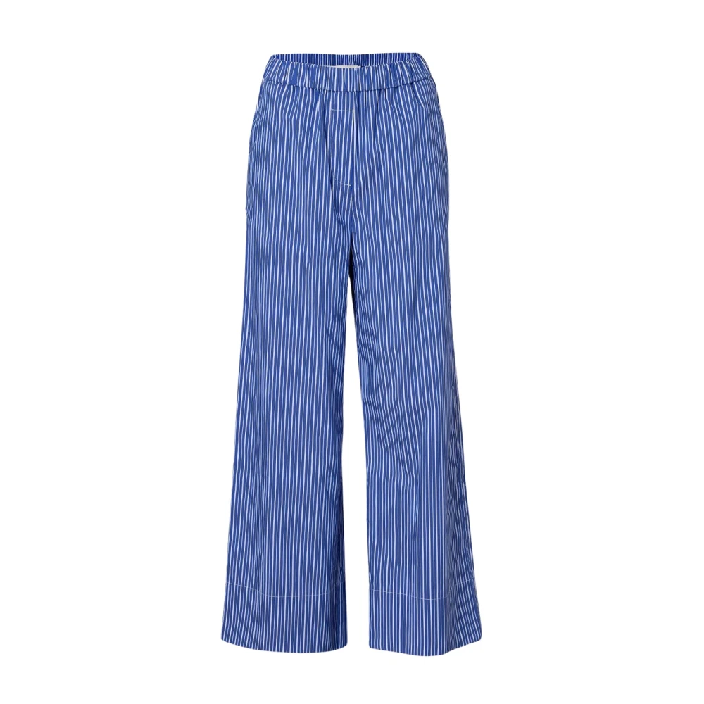 Wakakuu Icons Gestreepte Broek voor een Stijlvolle Look Blue Dames