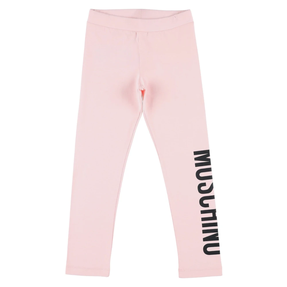 Moschino Girls Pink Logo Leggings In - Leggings - 14 Y - Kids