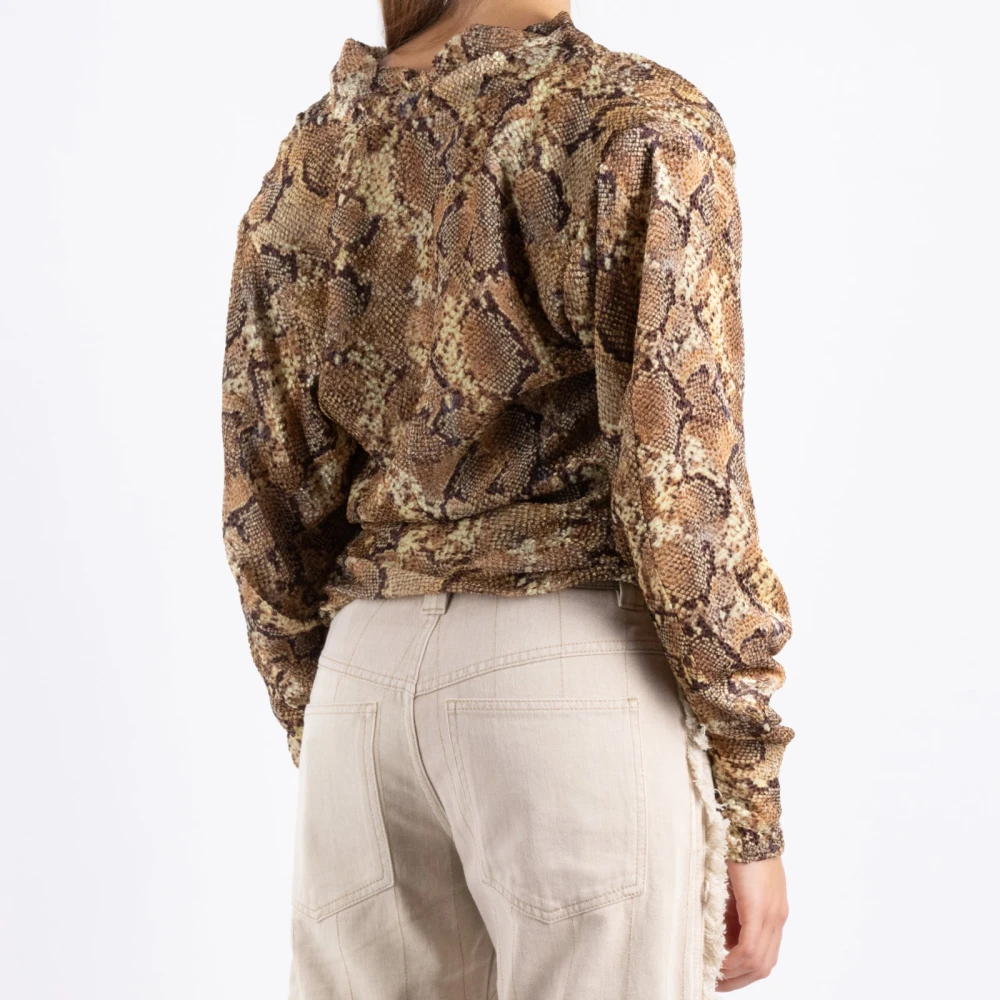 Isabel marant Zijde Blend Zand Top Beige Dames