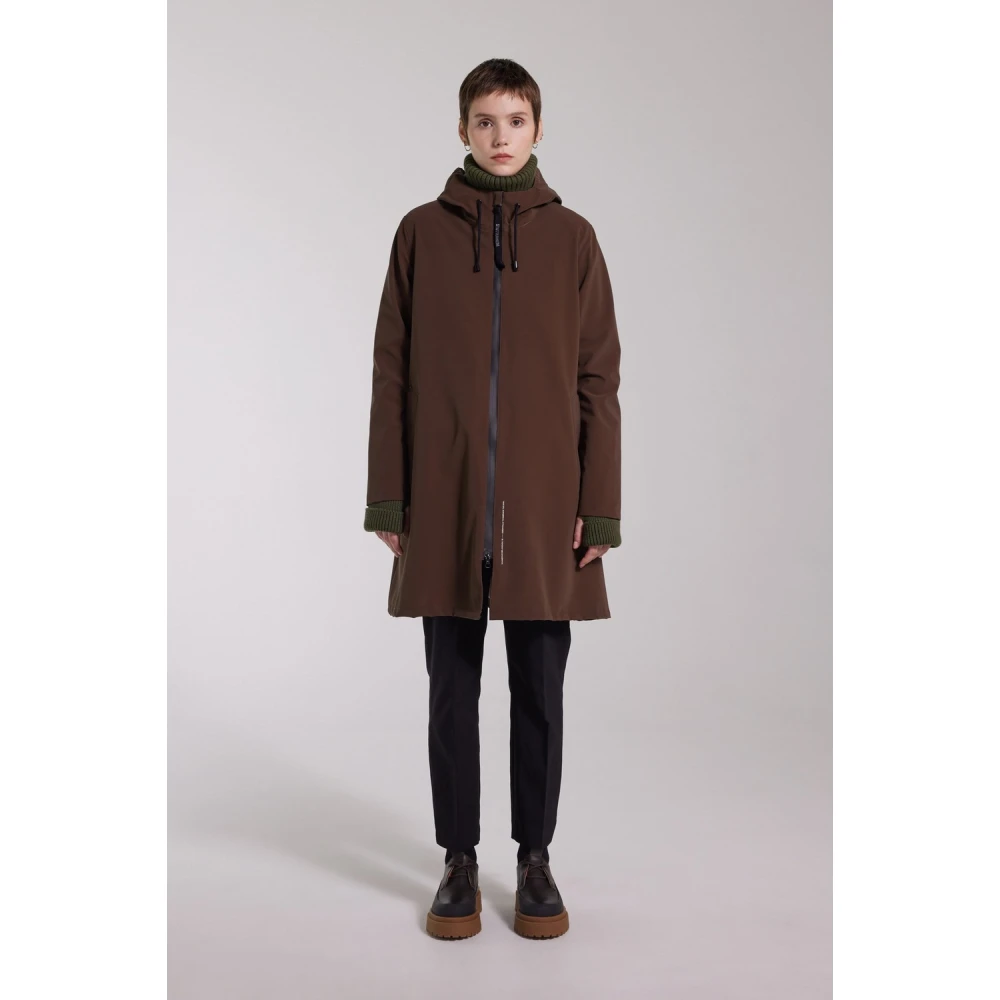 Stutterheim Lichtgewicht Matte Rits Regenjas Brown Dames