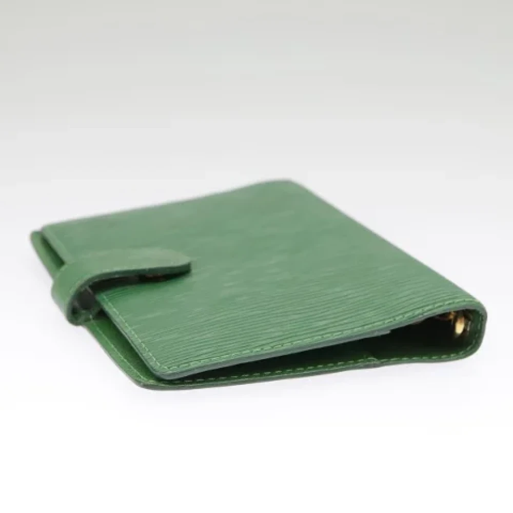 Louis Vuitton Vintage Pre-owned Leather home-office Green Dames