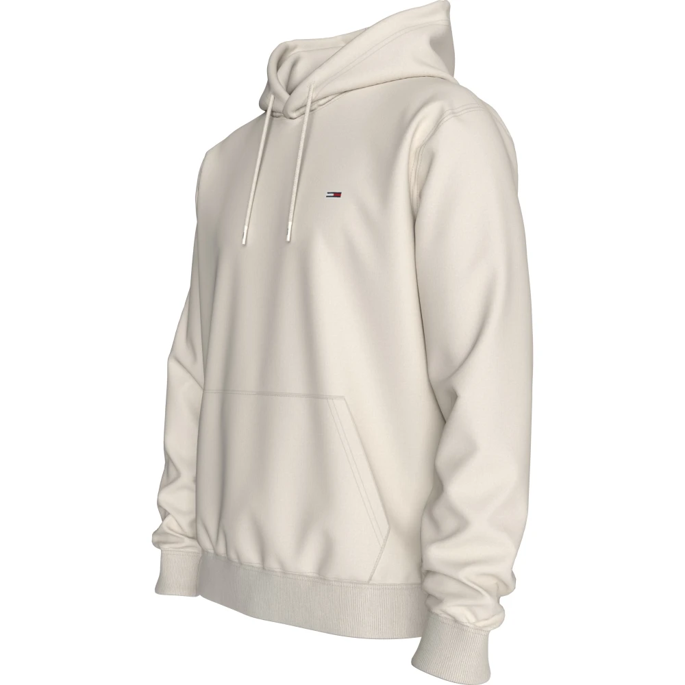 Tommy Jeans Witte Small Flag Hoodie Sweater White Heren