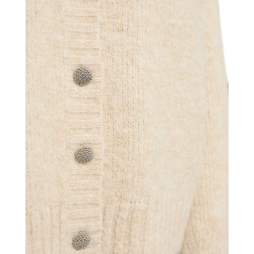 Freequent Elegant Gebreid Vest met Knoopdetail Beige Dames