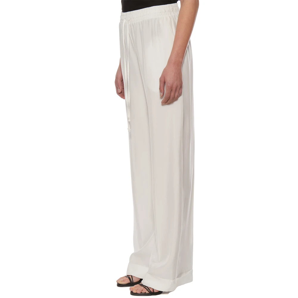 Andrea Ya aqov Trekkoord Wijde Pijp Broek White Dames