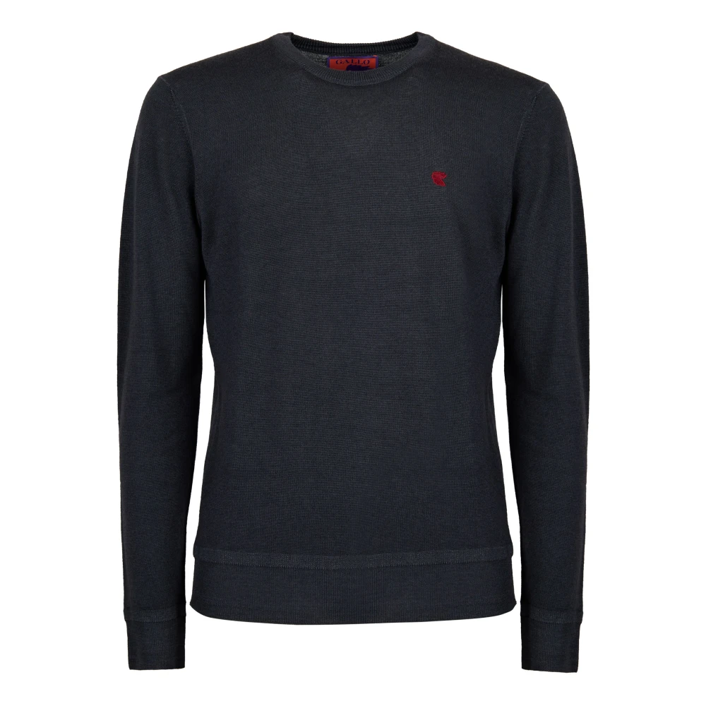 Gallo Zachte Wol Crew-Neck Sweater Gray Heren
