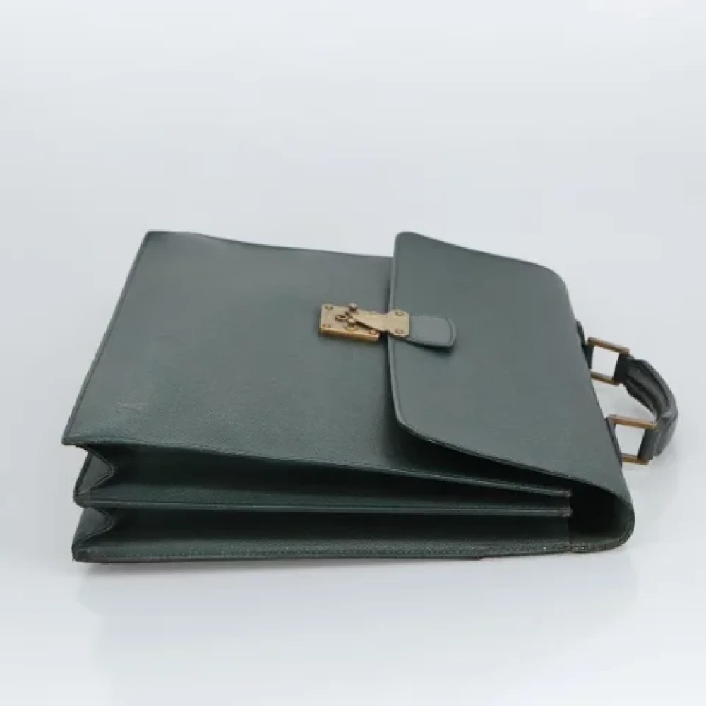 Louis Vuitton Vintage Pre-owned Leather briefcases Green Dames