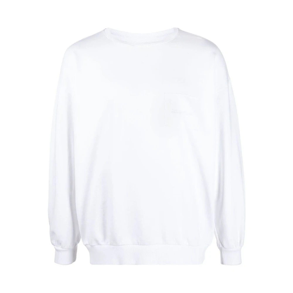Philippe Model Contrast Print Sweater Wit White Heren