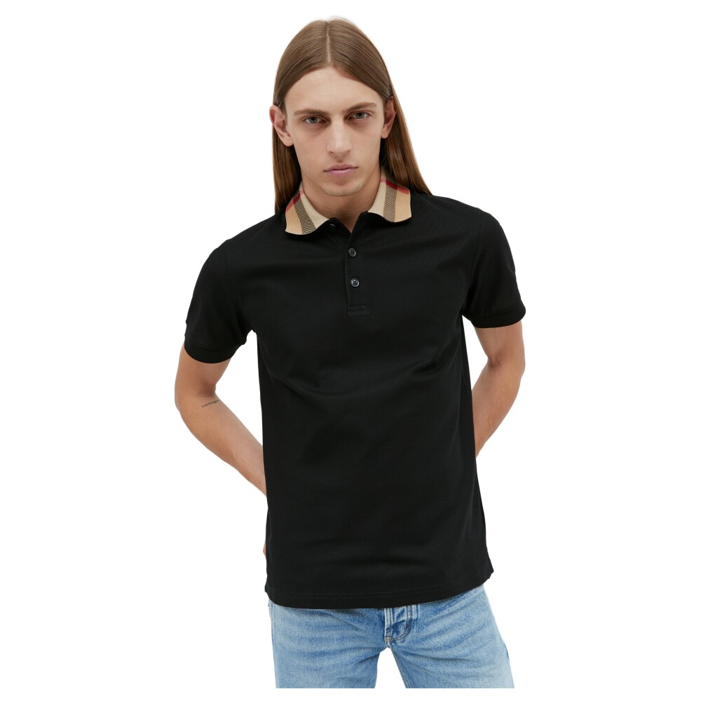 Polo Shirt con Colletto a Quadri Burberry Polo Miinto