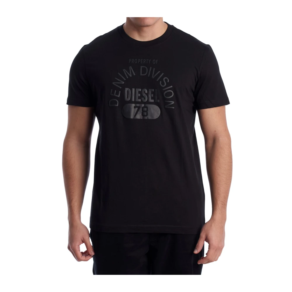 Diesel Herr Svart Toppar Xl, Bomull, Crew Neck T-Shirt