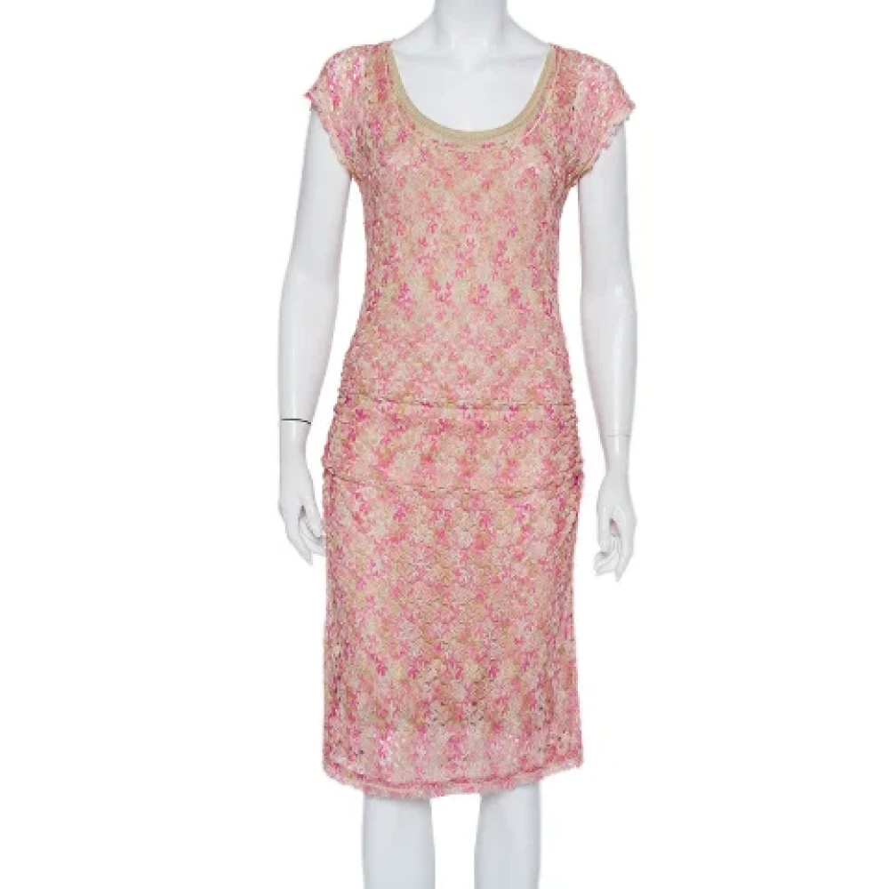 Missoni Pre-owned Knit dresses Pink Dames