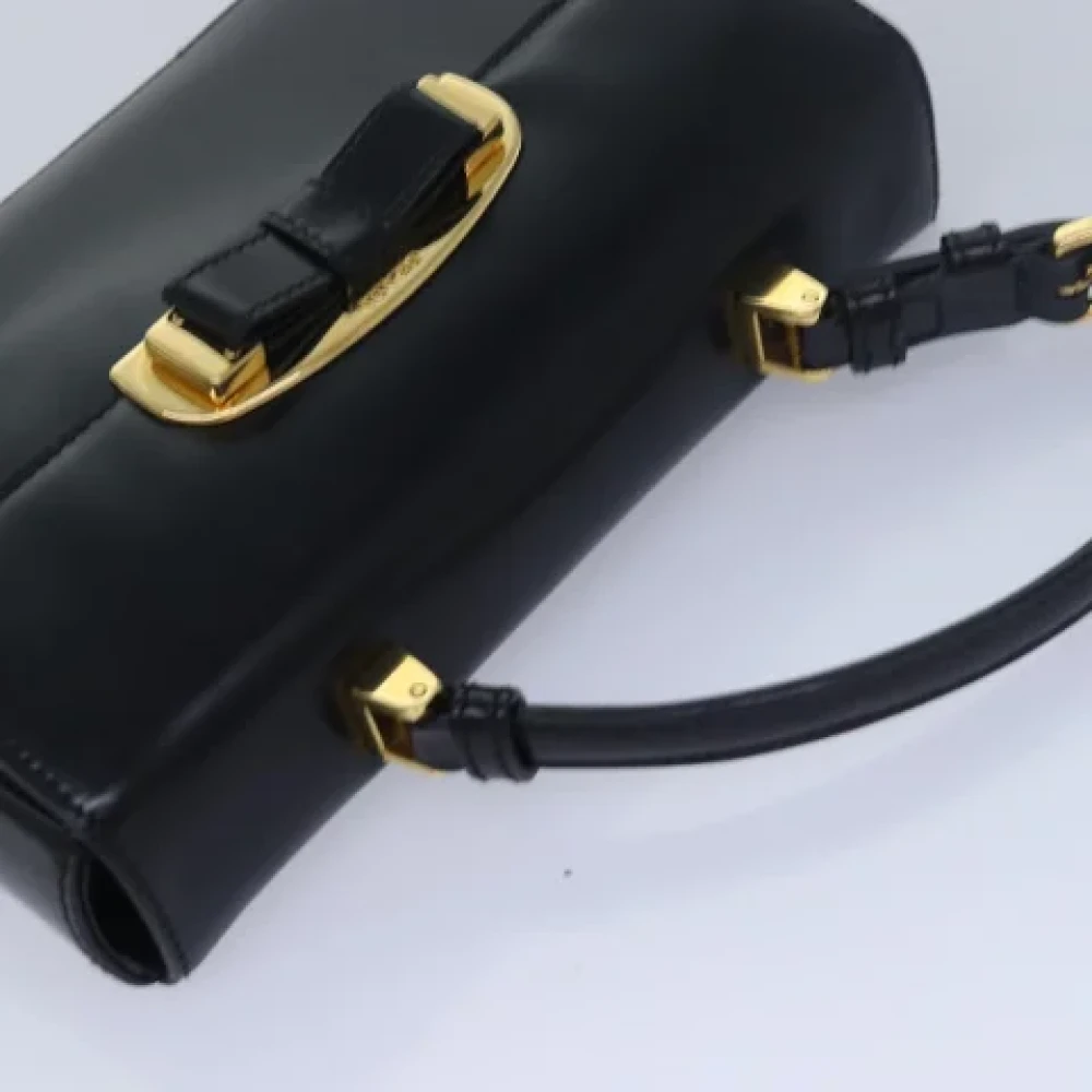 Prada Vintage Pre-owned Leather handbags Black Dames