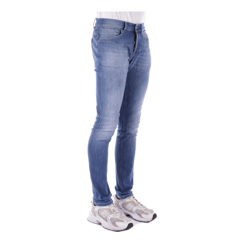 Dondup Denim Jeans met Logo Achterzak Blue Heren