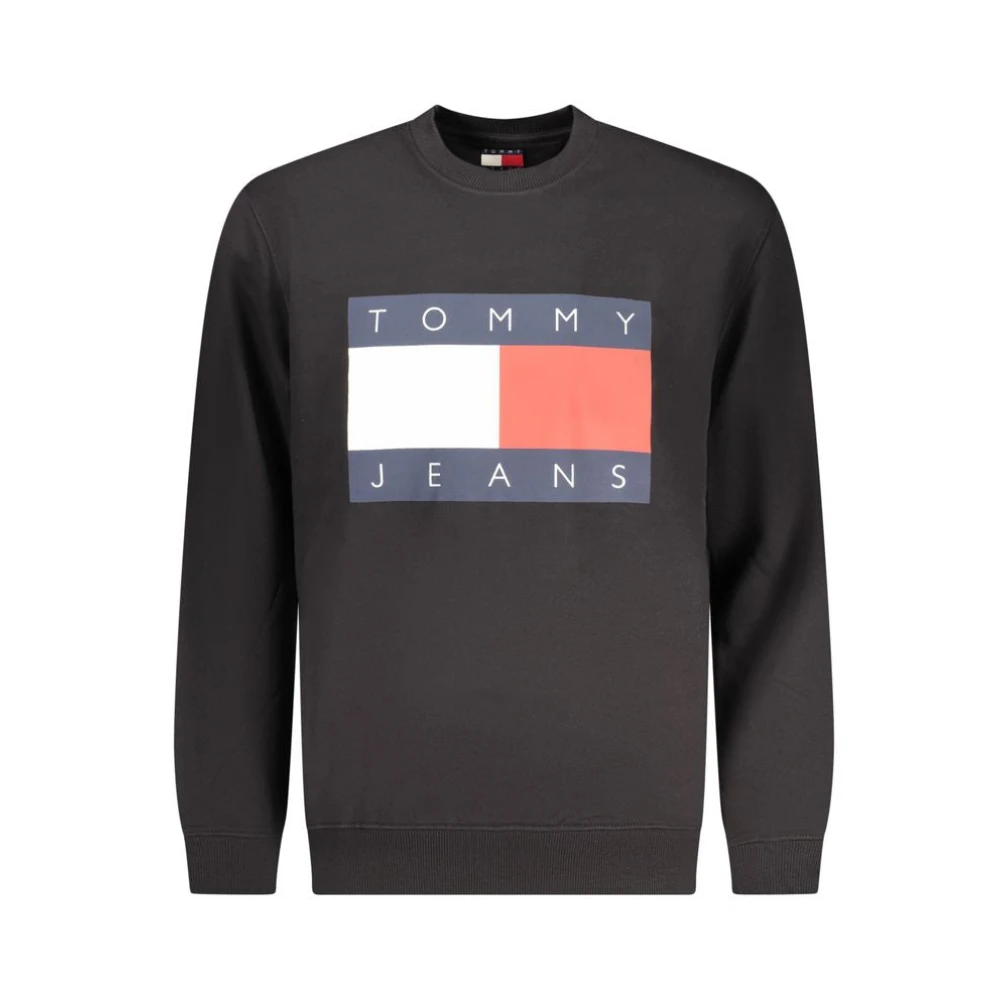 Tommy Hilfiger Men's Black Sweatshirts, S, Crew Neck Sweatshirt