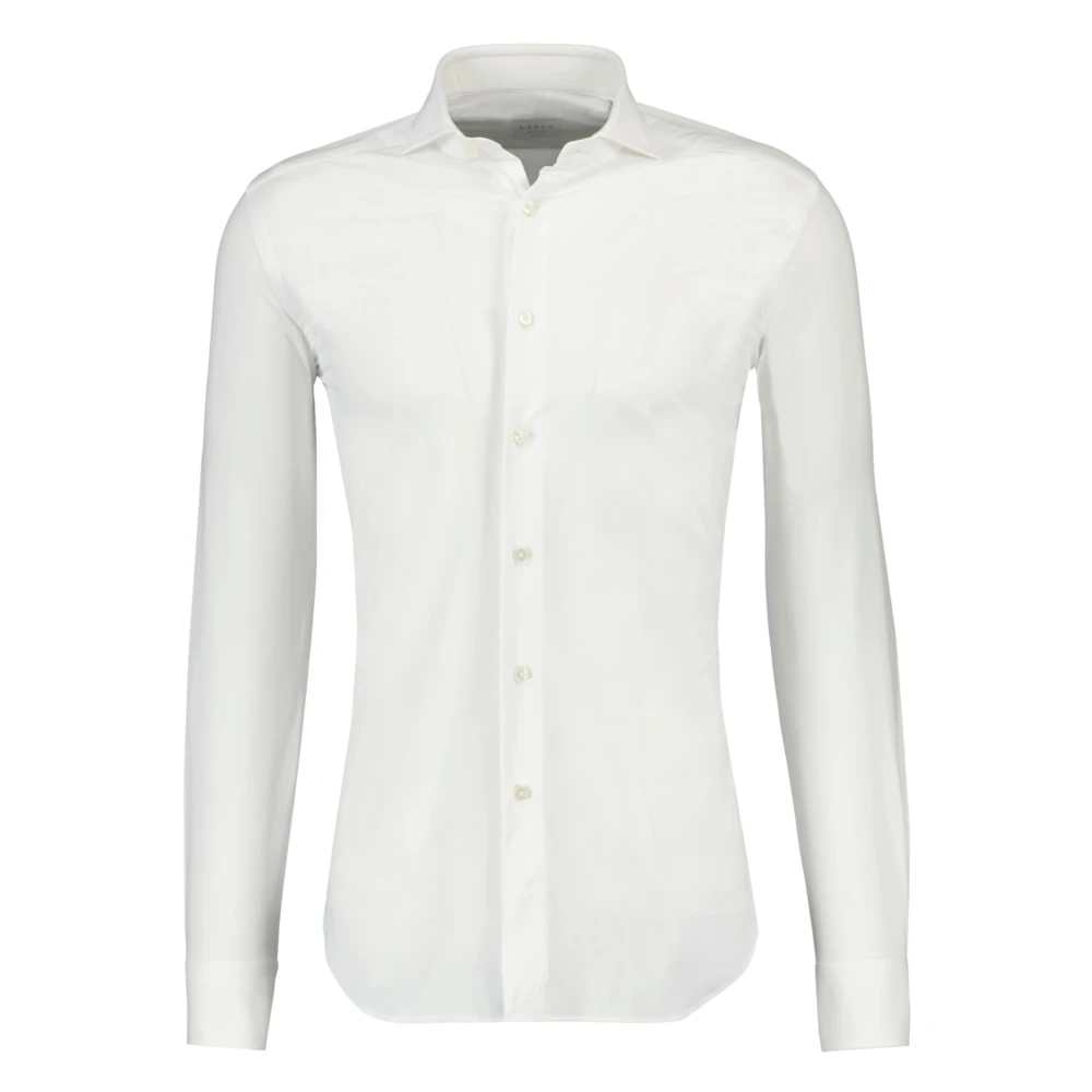 Xacus Men's White Casual Shirts, 3XL, Long Sleeve Shirt