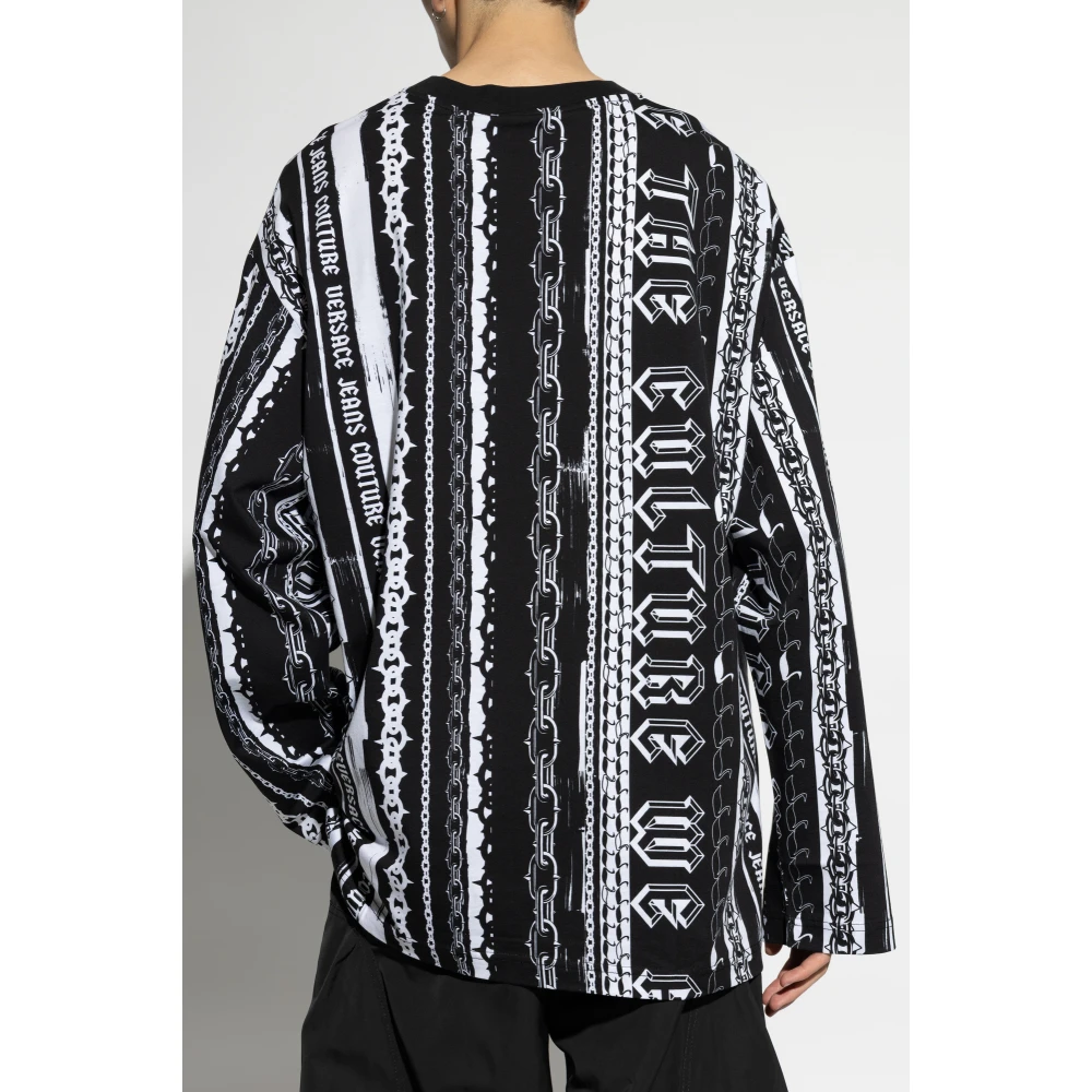 Versace Jeans Couture T-shirt met patroon Black Heren