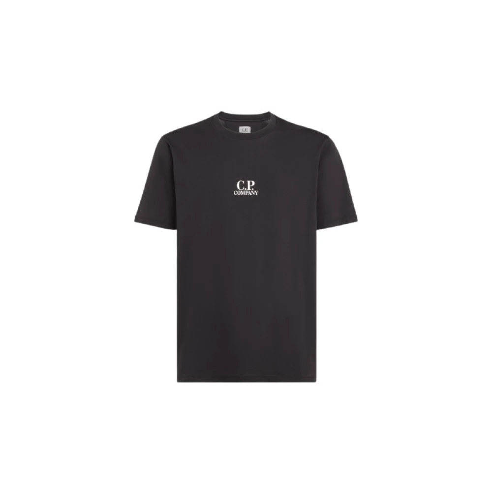 C.P. Company Logo Print Katoenen T-shirt Black Heren