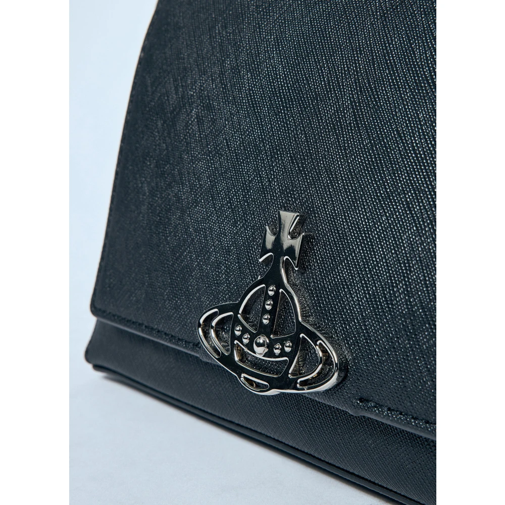 Vivienne Westwood Handtas met Saffiano-afwerking en Afneembare Banden Black Dames