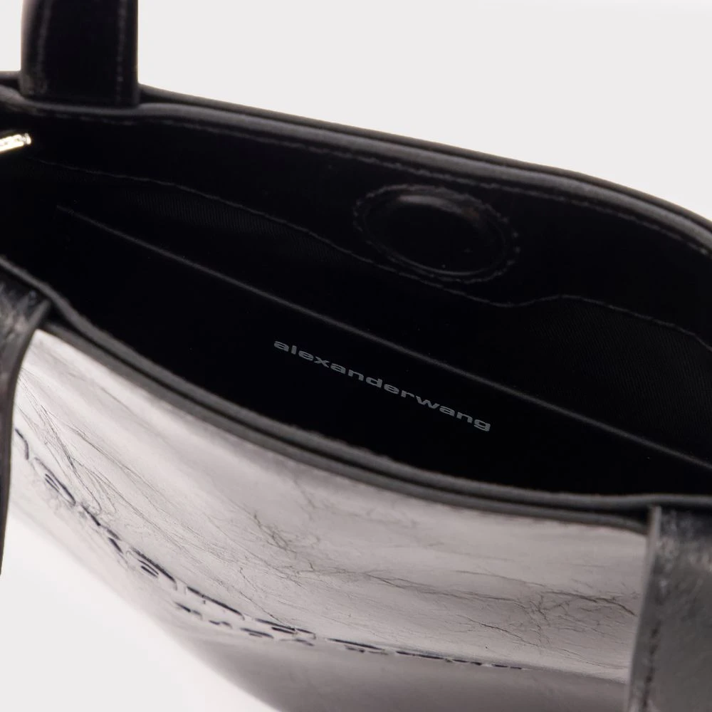 alexander wang Zwarte Leren Winkelmand Pinch Black Dames