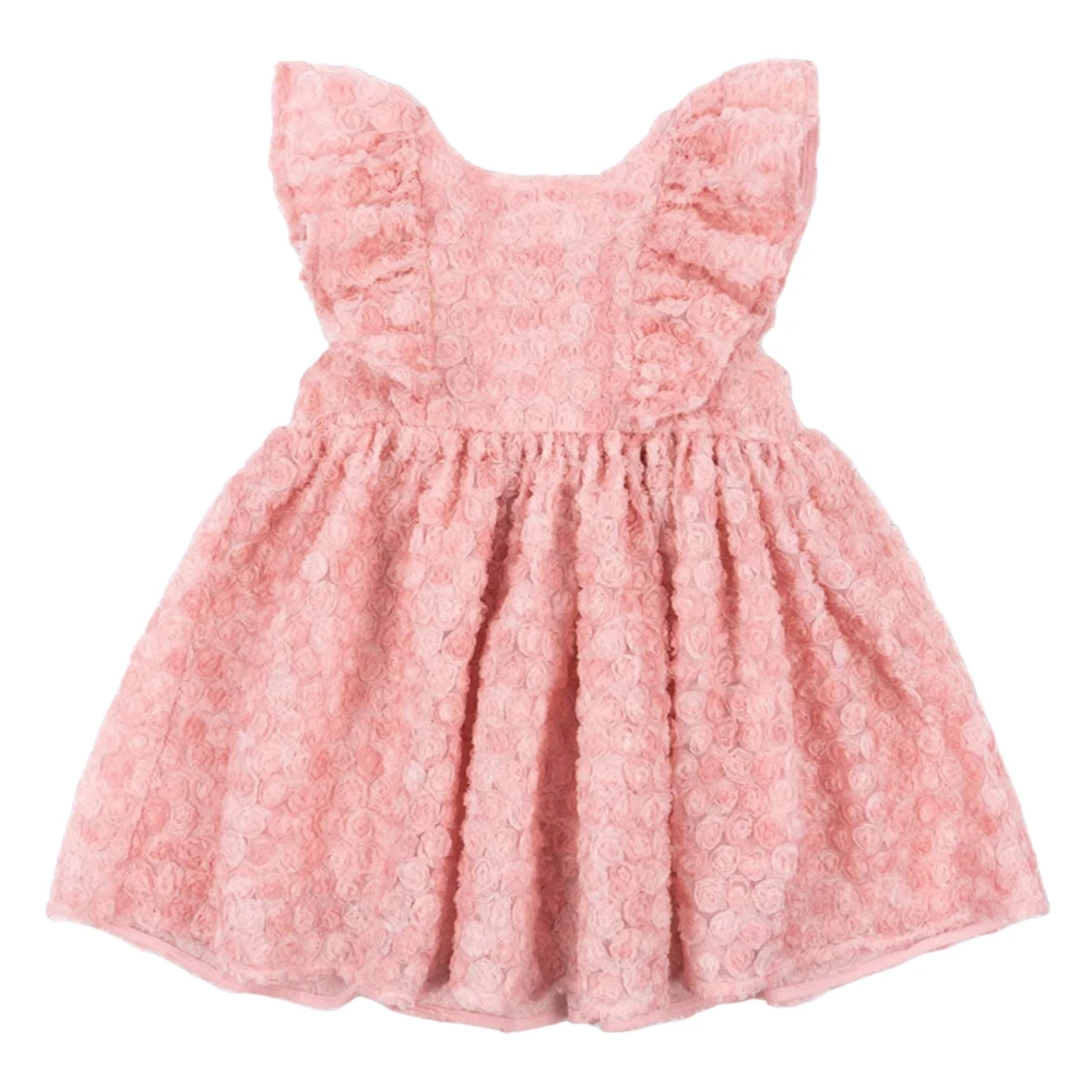 Konges Sløjd Pink Kids Occasion Wear, Unisex, 9 Y, Ally Flower Dress