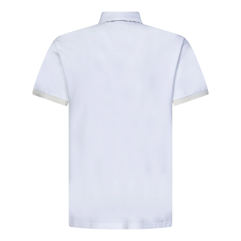 ETRO Witte Bloemen Polo Shirt White Heren