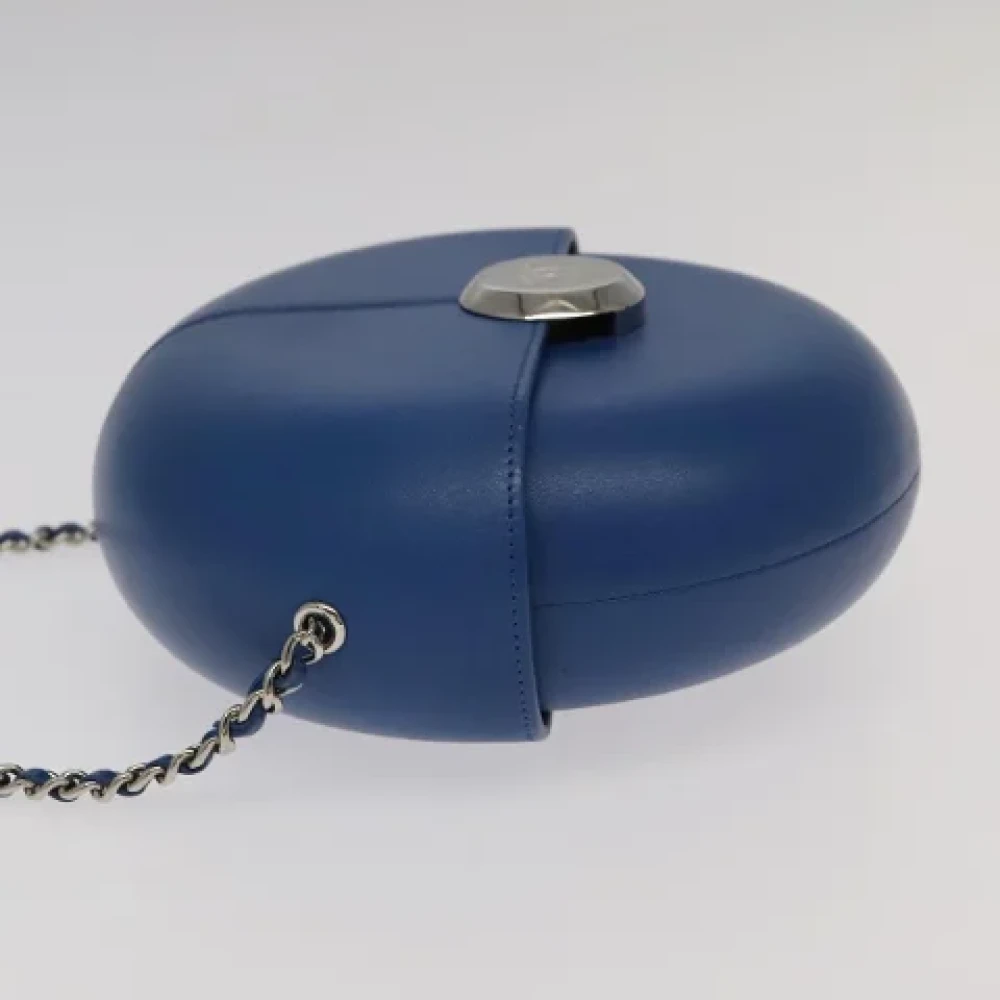 Chanel Vintage Pre-owned Leather shoulder-bags Blue Dames