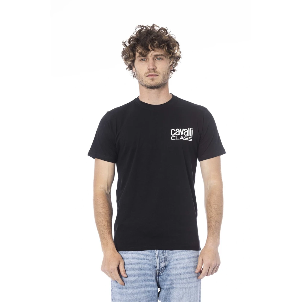Cavalli Class Korte Mouw Logo Print T-shirt Black Heren