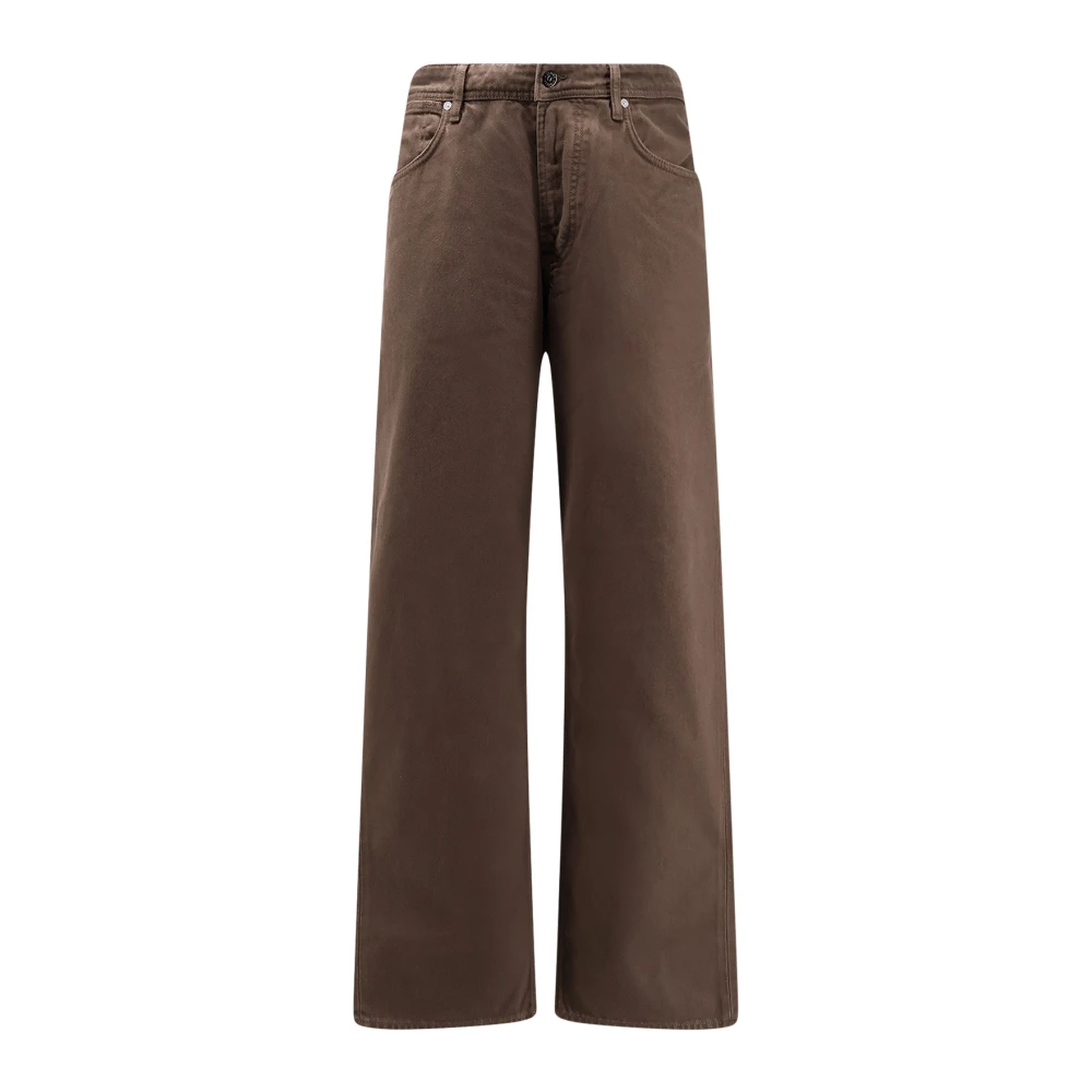 Stone Island Brown Loose-Fit Five-Pocket Jeans - Male - Wide Jeans - W34 - Jeans