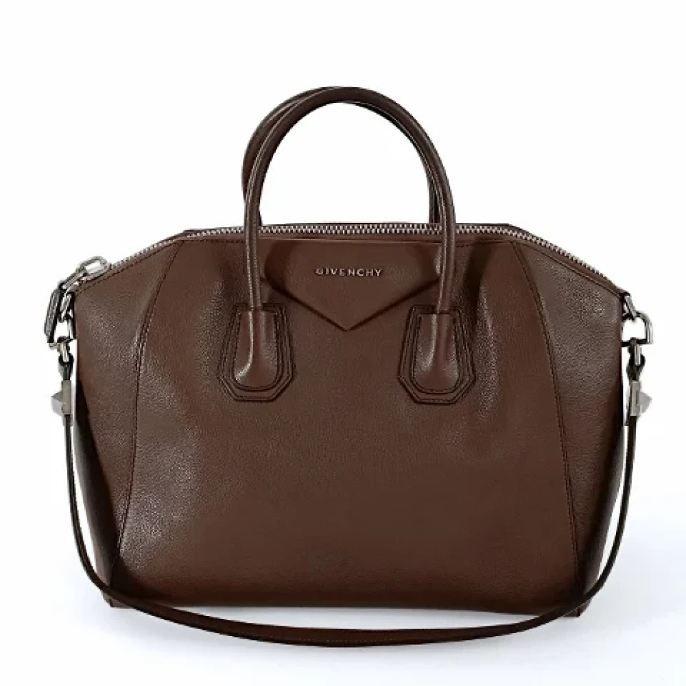 Givenchy Pre-owned Leather handbags Brown Dames