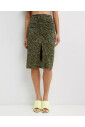 green-patterned-midi-skirt