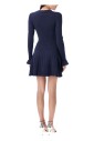 robe-mini-bleue-avec-application-de-fleurs-aw25