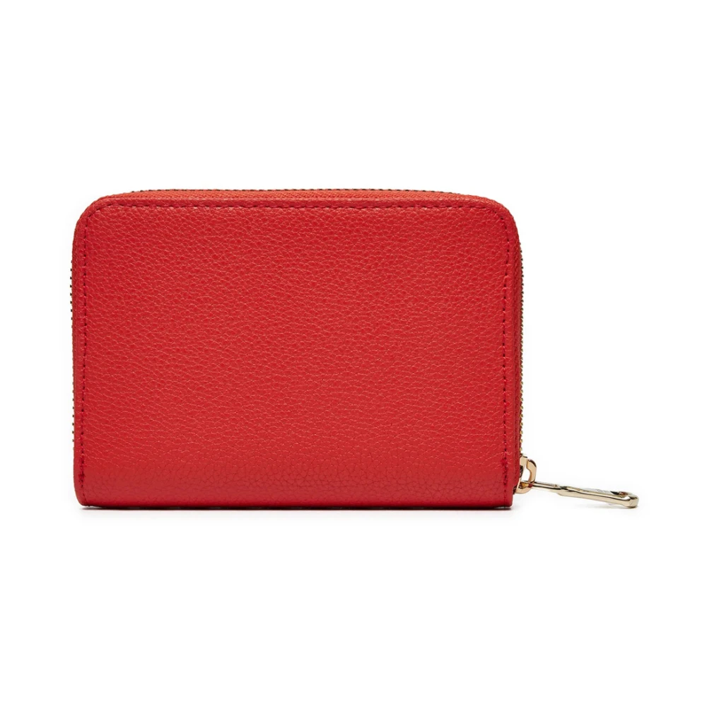 PATRIZIA PEPE Rode leren portemonnee met gouden details Red Dames