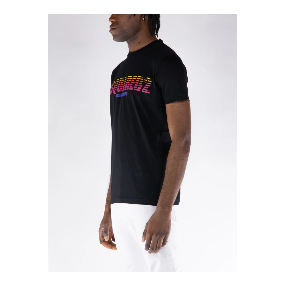 Dsquared2 Stijlvol Fit T-Shirt Modello Black Heren