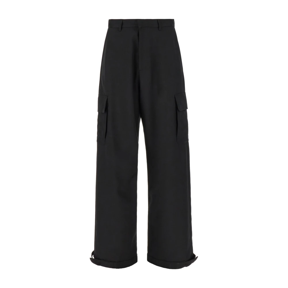 Off White Wide Trousers Black Heren